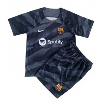 Barcelona Målvakt Replika babykläder Bortaställ Barn 2023-24 Kortärmad (+ korta byxor)